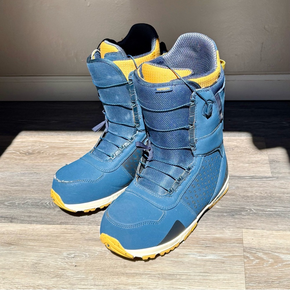 Burton Imperial Men's Blue and Yellow Snowboard Boots Size 11 - Picture 4 of 12